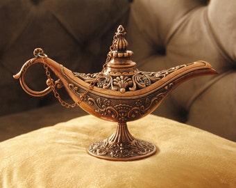 Große Aladdin&#39;s Wunderlampe, Vintage Räuchergefäß, Aladdin&#39;s Öllampe, Öllampe, Petroleumlampe, Räuchergefäß, Räucherstäbchenhalter,Kerzenhalter