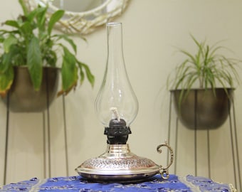 Handmade Vintage Oil Lamp, Copper Oil Lamp, Copper Oil Lamp, Kerosene Lamp, Big Oil Lamp,