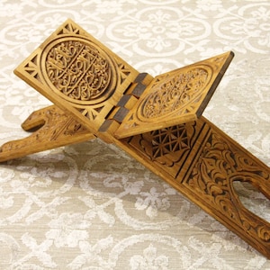 Wooden Book Stand, Book Holder, Wooden Quran Stand, Folding , Book Holder