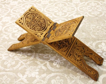 Wooden Book Stand, Book Holder, Wooden Quran Stand, Folding , Book Holder