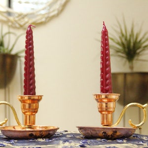 Copper Candle Holder, Handmade Candle Holder, Candlestick