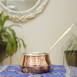 Copper Saucepan, Saucepan, Copper Pot, Hand Hammered Cookware, Copper Cookware, Small Copper Pot, Decorative & Functional
