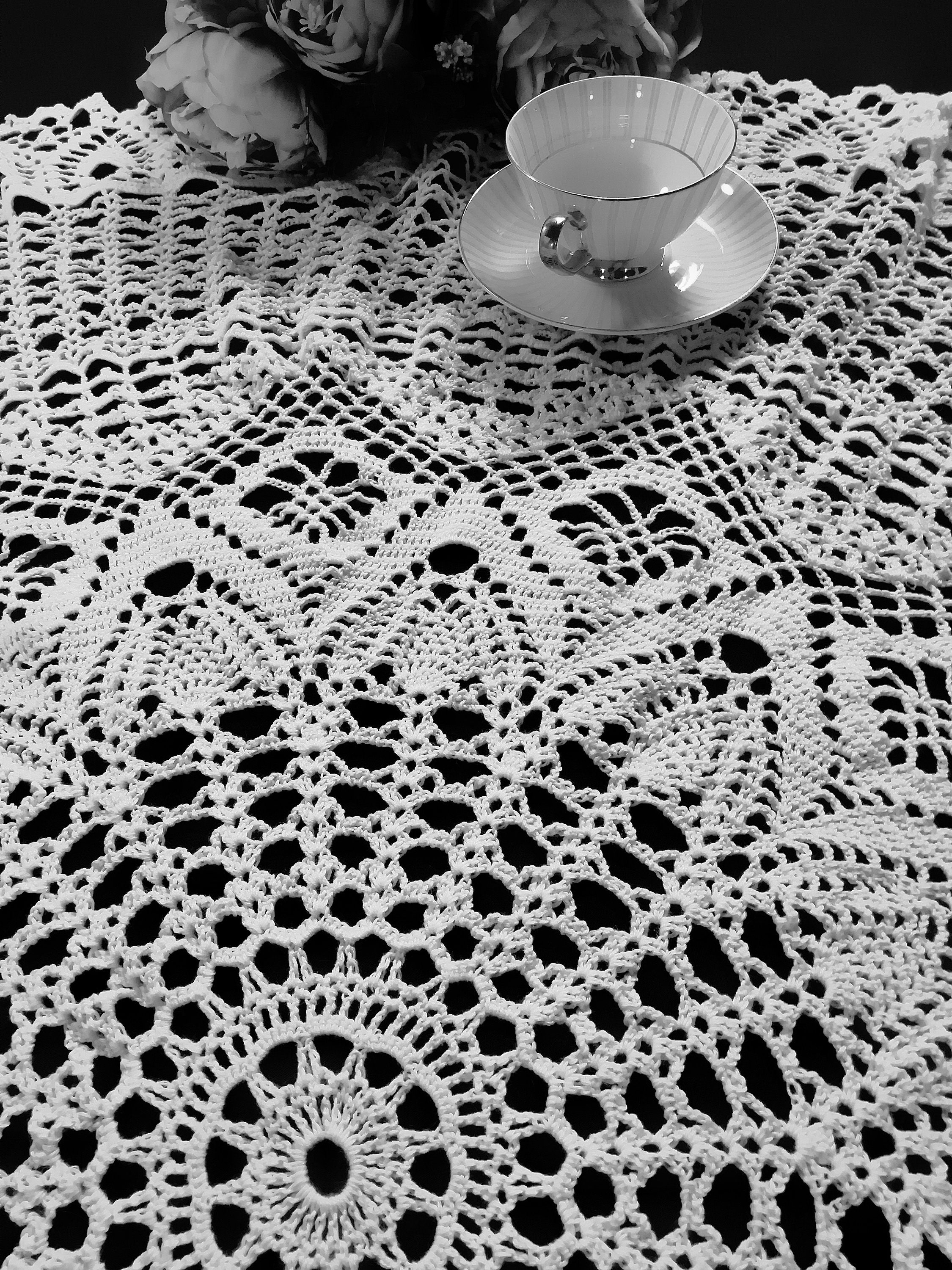 Tablecloth knitted handmade tablecloth from grandmother Etsy
