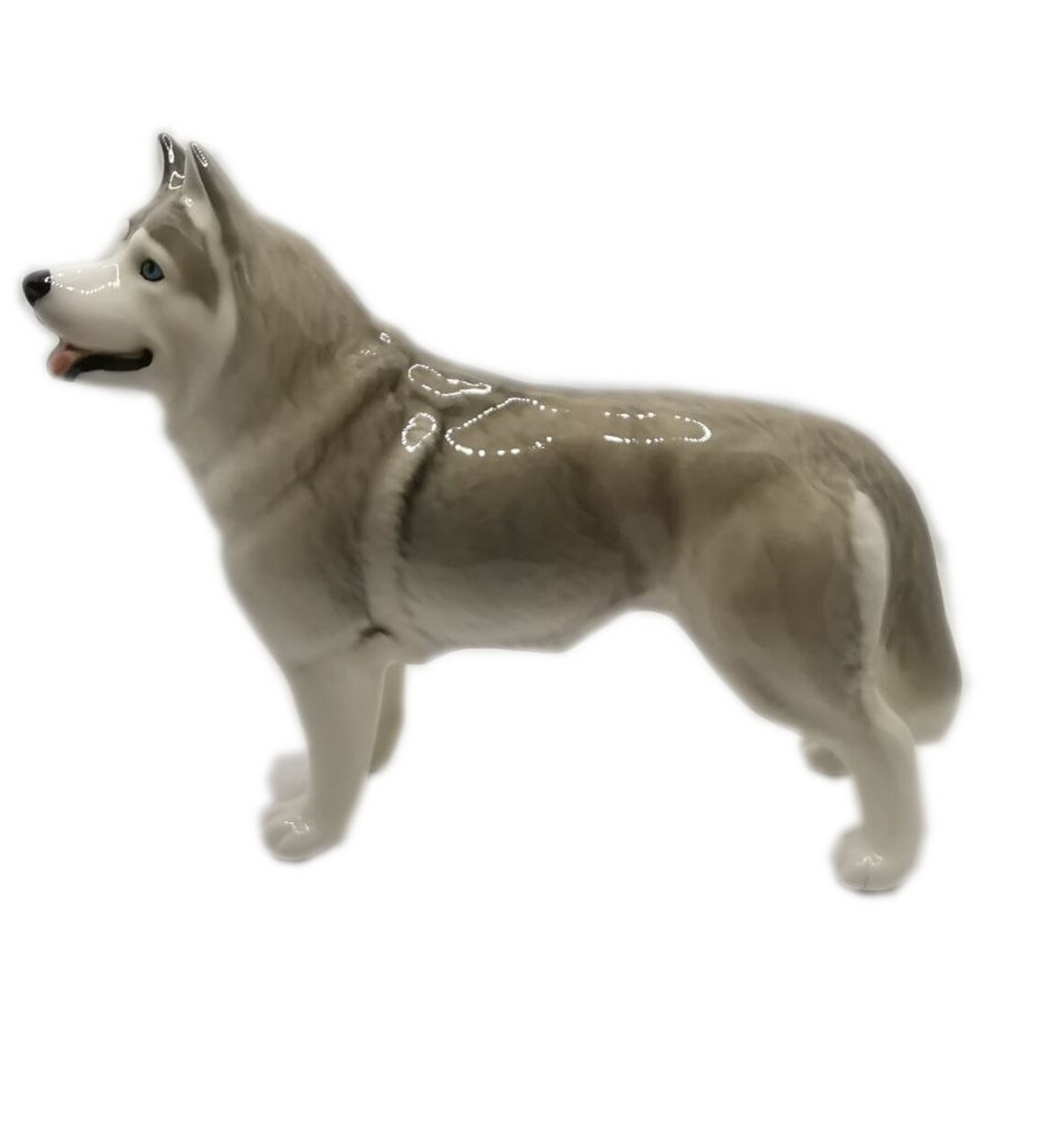 Husky porcelain figurine collectible home decoration Etsy
