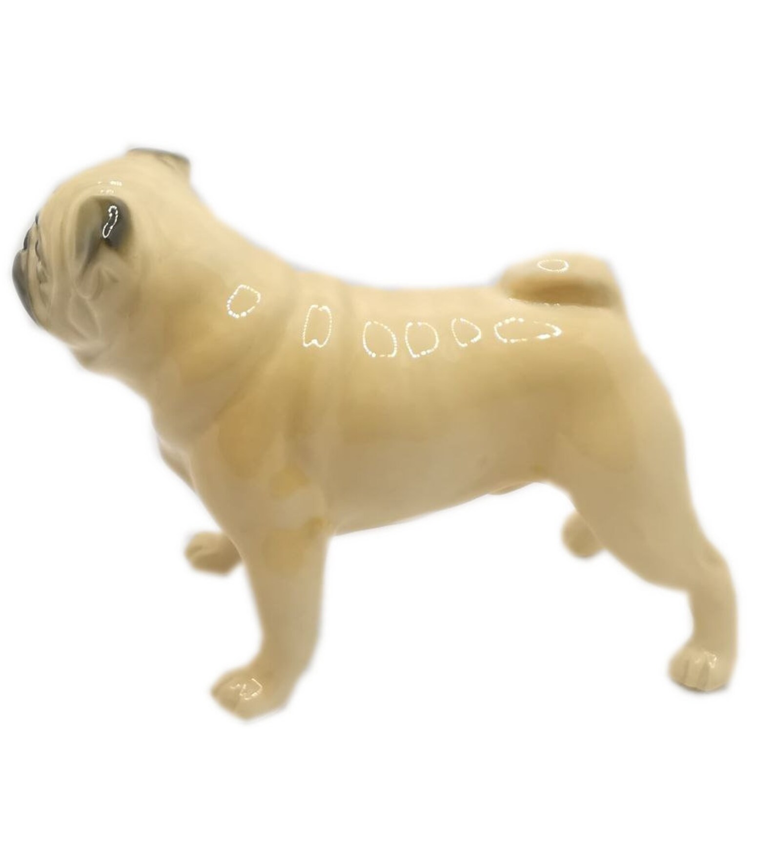 Porcelain pug figurine pug dog collectible home decoration Etsy