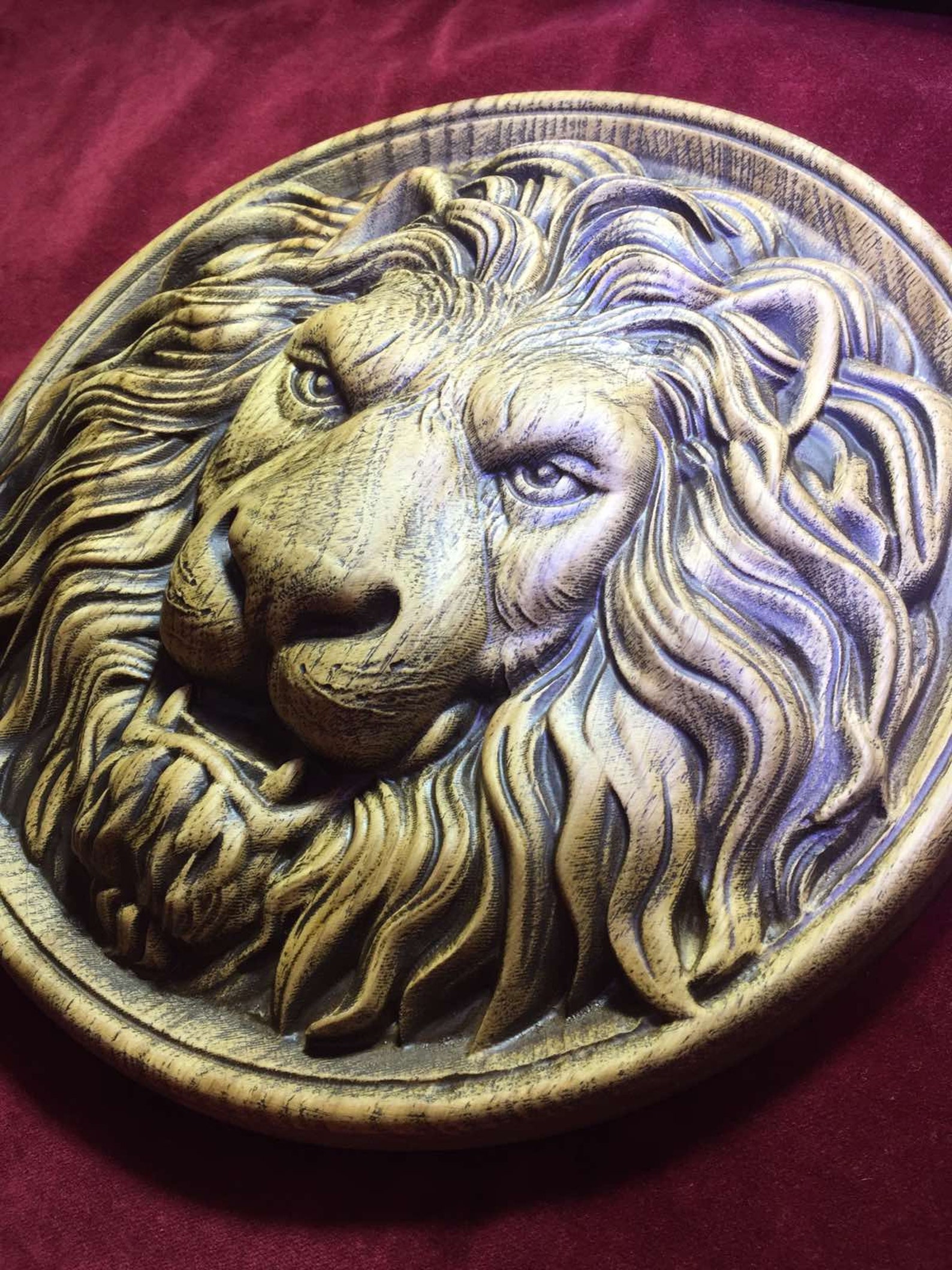 Panel Lion Head, Wood Carving, Wall Art, Picture, Wall Hangings - Etsy
