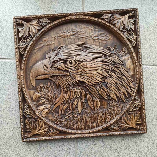Eagle Wood Carving Etsy
