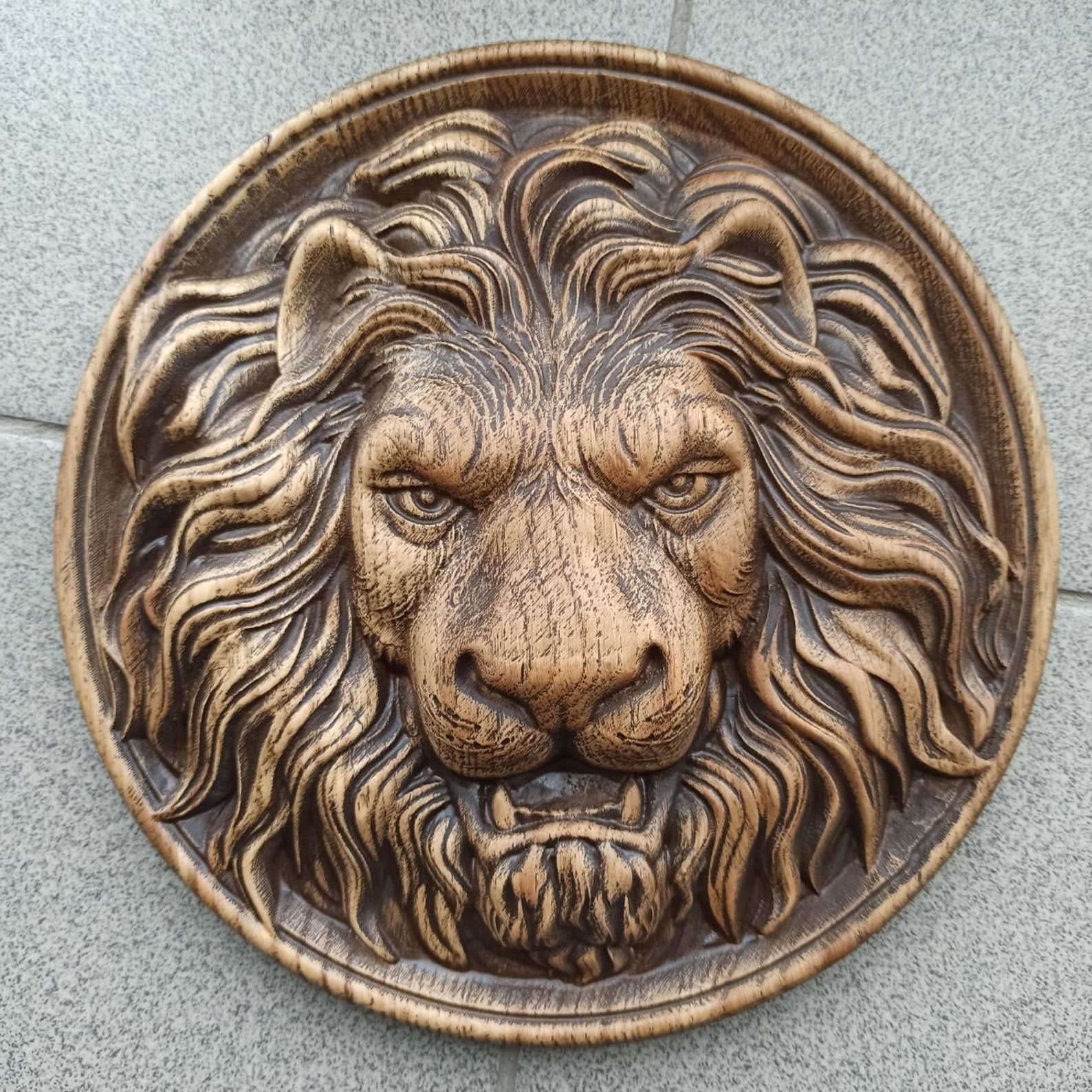 Panel Lion Head, Wood Carving, Wall Art, Picture, Wall Hangings - Etsy