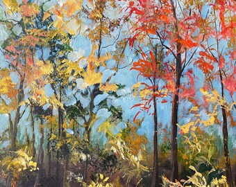 Autumn Forest Painting Original Wall Art