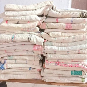 Wholesale Lot Of Indian Heavy Traditional Vintage Kantha Quilt  Throw Reversible Blanket Bedspread Cotton Vintage Quilt Art