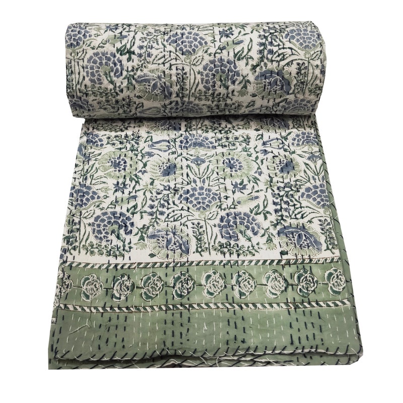 Multicolor - Tagai Patchwork Quilt / Gudri / Blanket (90 X 60 IN) 02