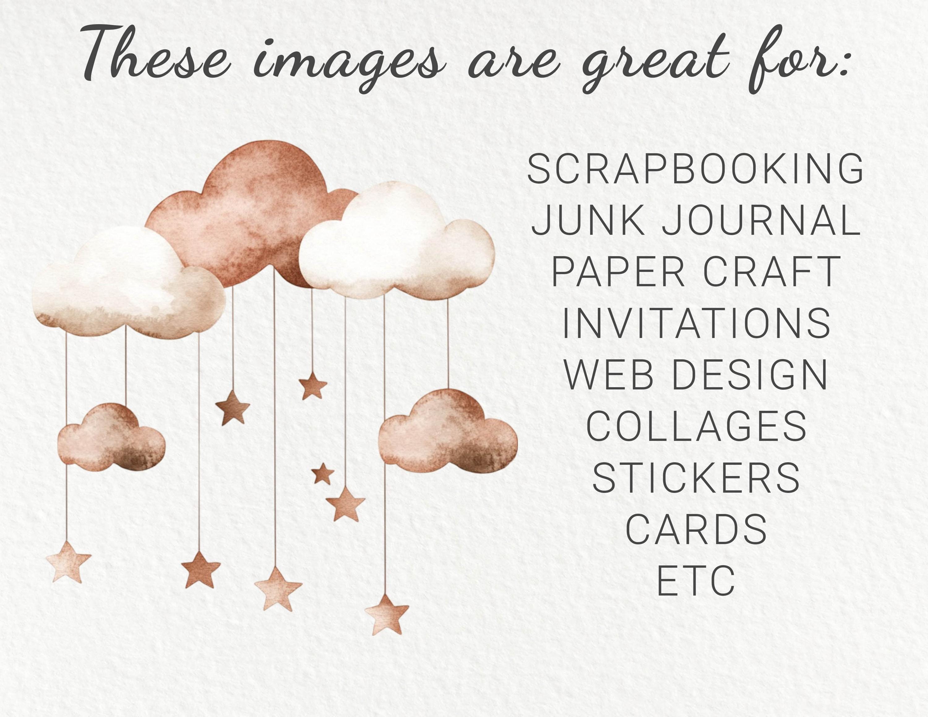 Beige & Brown Baby Shower Watercolor Clipart - 24 PNG Cute Nursery Room ...