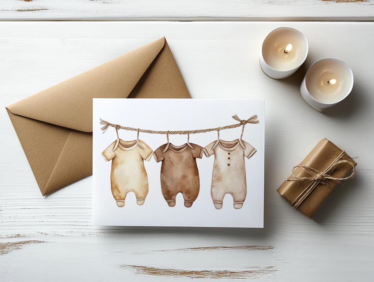 Beige & Brown Baby Shower Watercolor Clipart - 24 PNG Cute Nursery Room ...
