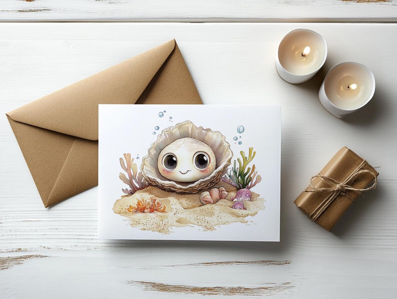 Oyster Watercolor Clipart - 24 PNG Cute Oyster Clip Art, Marine Theme ...