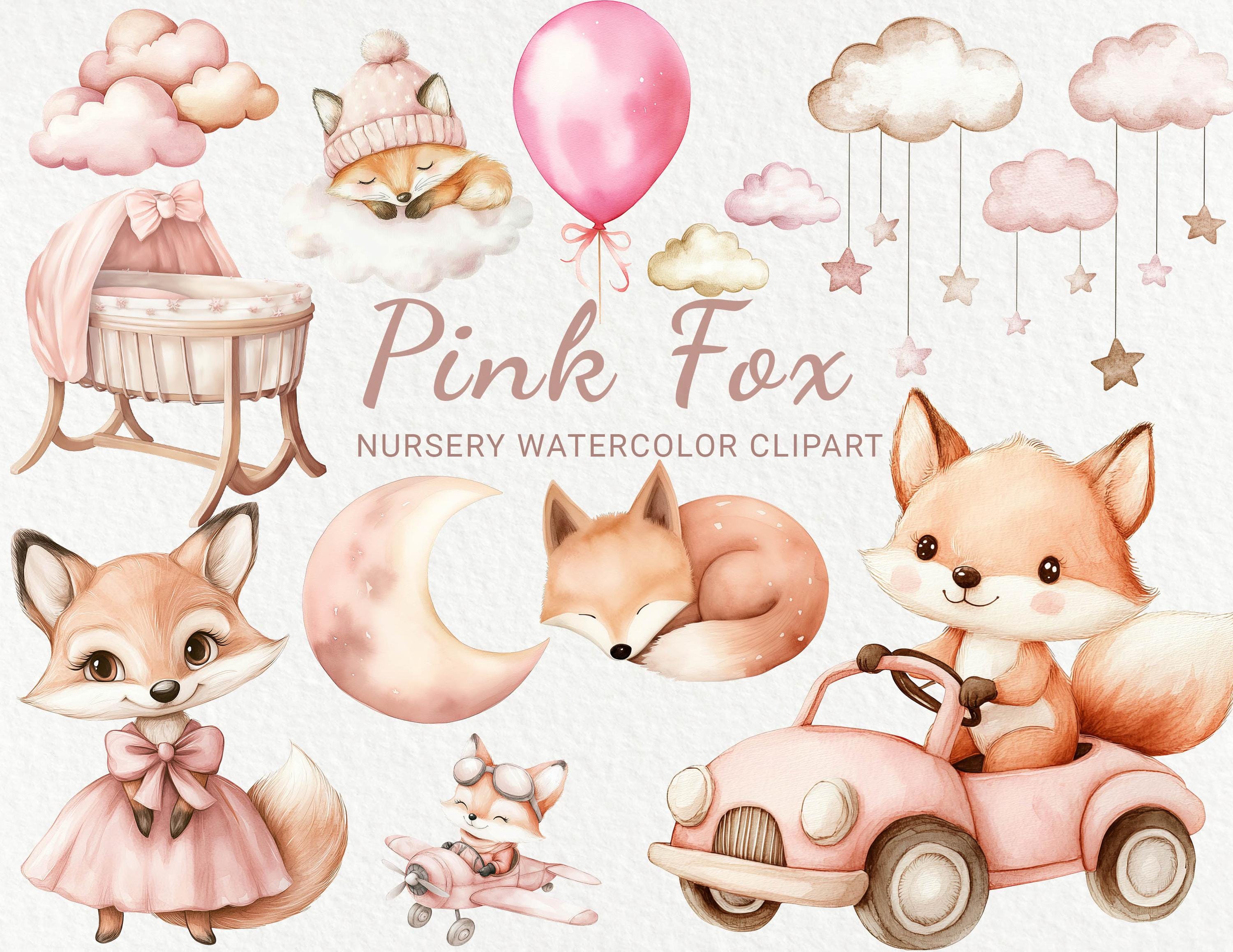 Pink Fox - Etsy