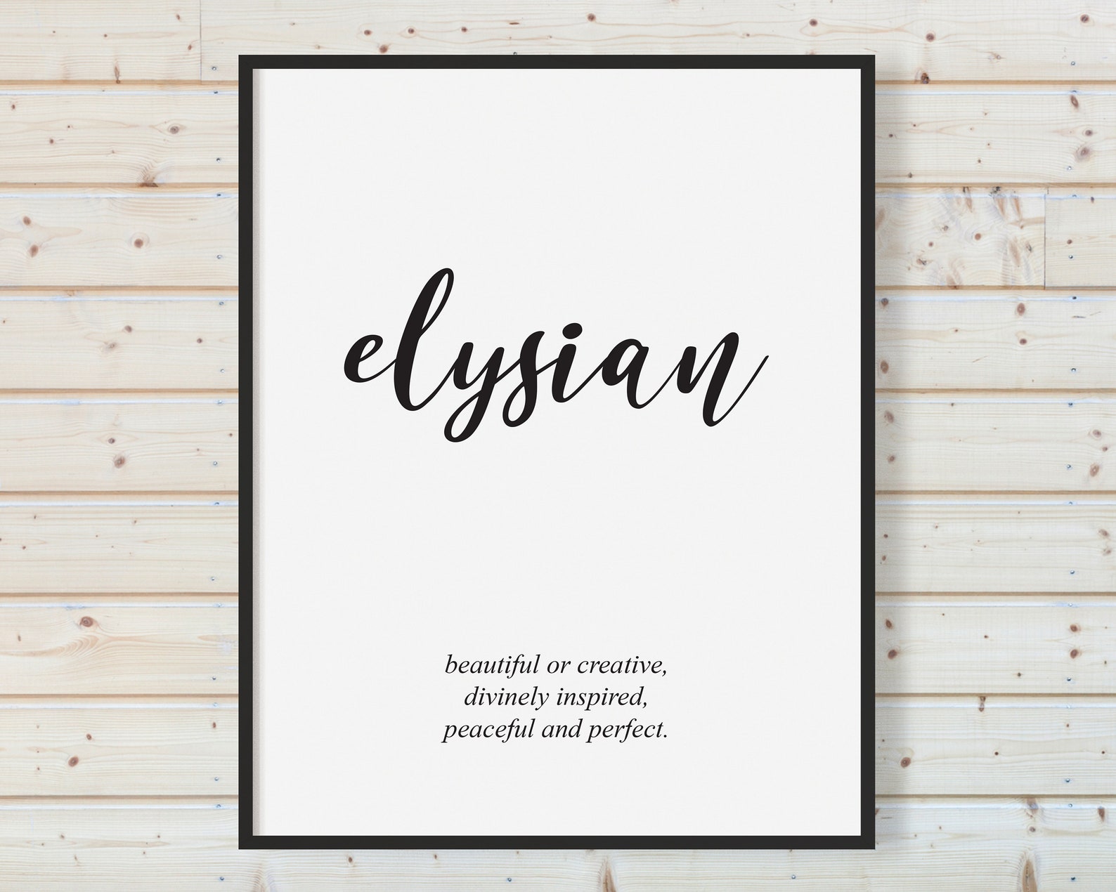 Elysian Definition Print Greek Definition Wall Art Printable  Etsy