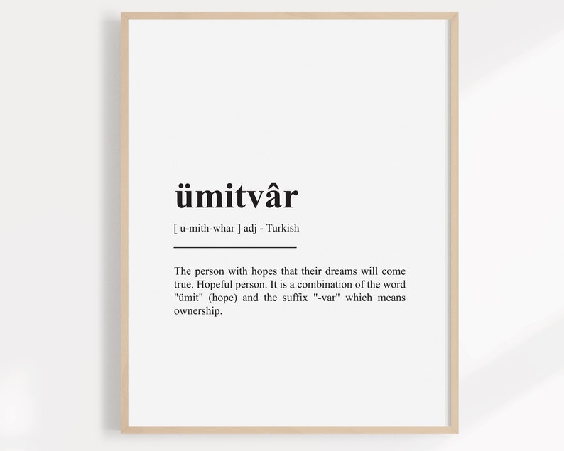 Modern Prints Minimalist Wall Art Turkish Definition Wall Art Umitvar Definition Print Printable Wall Art Motivational Prints