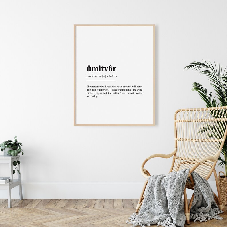 Modern Prints Minimalist Wall Art Turkish Definition Wall Art Umitvar Definition Print Printable Wall Art Motivational Prints