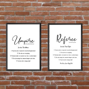 Gepersonaliseerde muurafdruk scheidsrechter/scheidsrechter | Inspirerende print | Scheidsrechtercadeau | Scheidsrechtercadeau | Cadeau netbalscheidsrechter | Cadeau voetbalscheidsrechter
