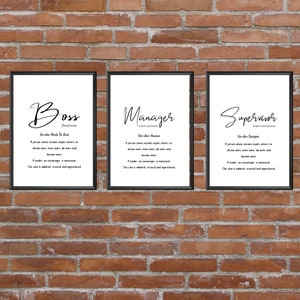 Gepersonaliseerde print baas/manager/supervisor (keuze uit 3) | Inspirerend | Cadeau baas | Managercadeau | Cadeau supervisor/teamleider