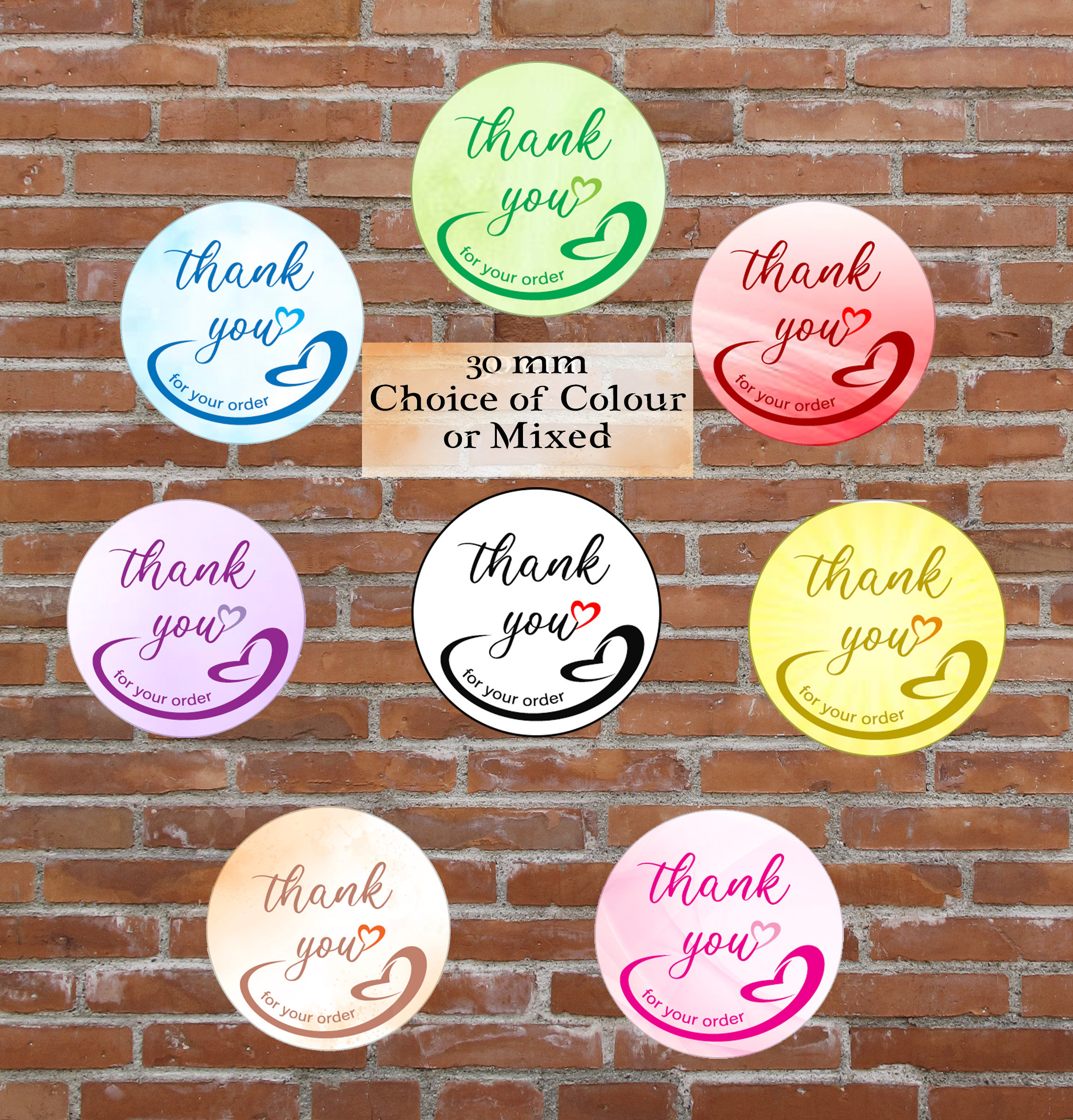 Wedding Thank You Foil Stickers for Envelopes, Custom Foil Wedding  Stickers, Thank You Card Stickers, Wedding Favour Stickers, 51mm ST041 
