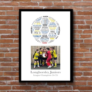 Gepersonaliseerde woordkunst muurafdruk voetbalcoach | Inspirerende print | Coach bedankcadeau | Cadeau voetbalspelers | Afdruk voetbaltrainer