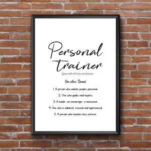 Impression personnalisée entraîneur personnel | Impression inspirée d'entraîneur personnel | Cadeau d'entraîneur personnel |  Cadeau photo pour entraîneur personnel |