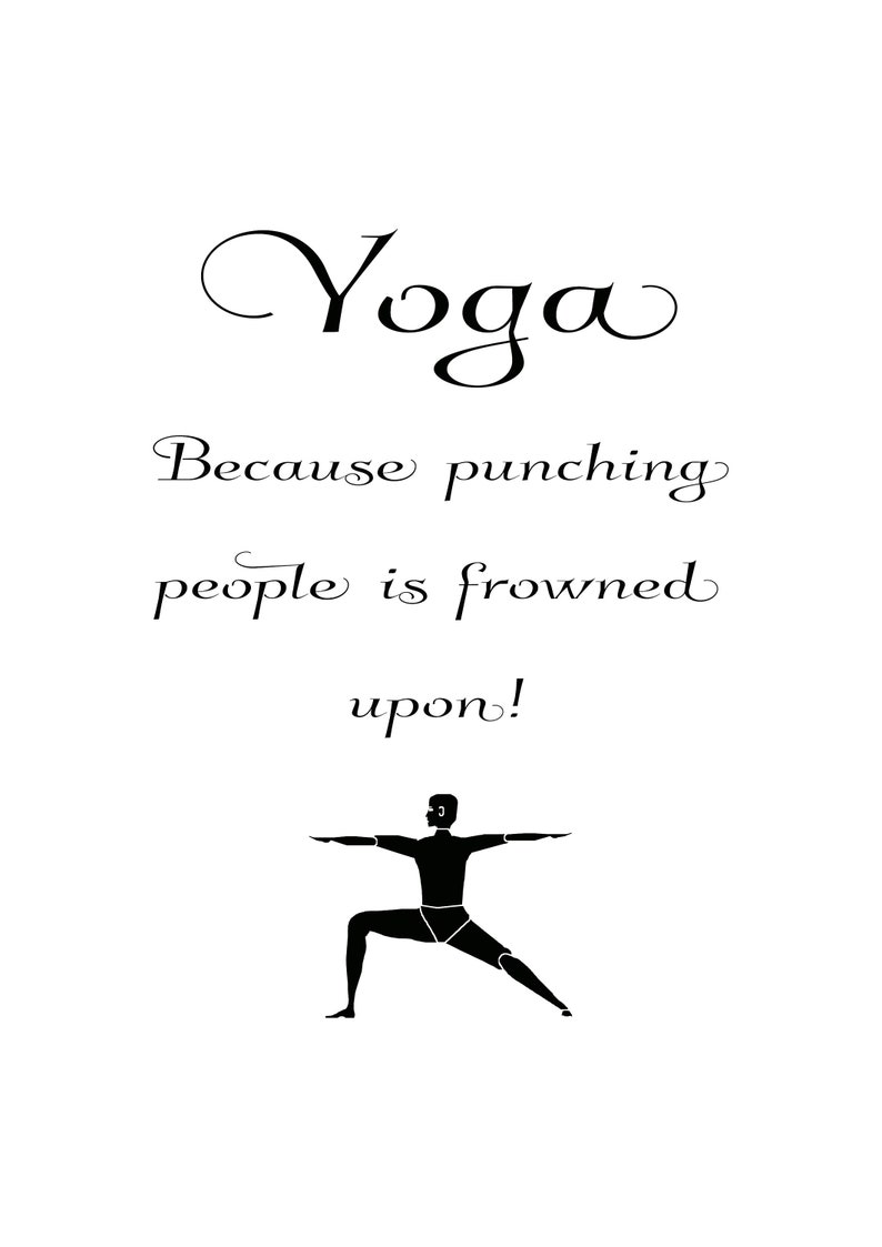 Yoga Inspirational / Funny Wall Print choice of 9 Bedroom Etsy UK