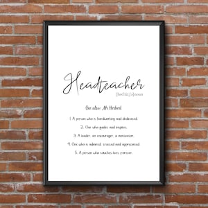 Schulleiter / Lehrer / Assistent personalisierter Druck | Schulleiterin/Lehrerin/Lehrbegleiterin Geschenk | Lehrer Danke Geschenk