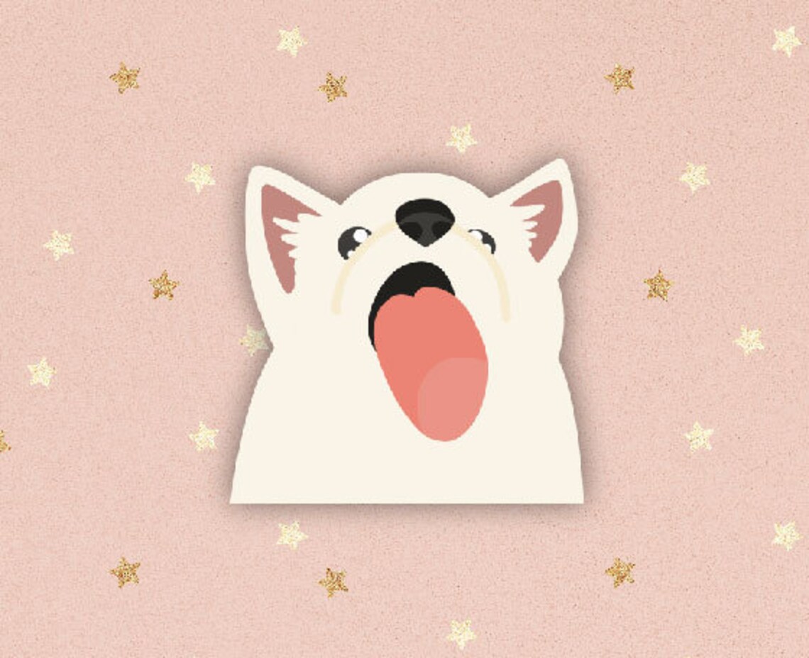 Lecken Hund sterben geschnitten Vinyl Aufkleber Kawaii Etsy