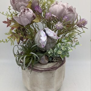 Summer set summer decoration silk flowers peonies butterfly snail purple