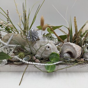 Summer arrangement maritime starfish snail fish cream