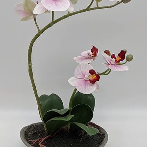 Summer arrangement summer decoration silk flowers flower arrangement table arrangement orchid bowl pink
