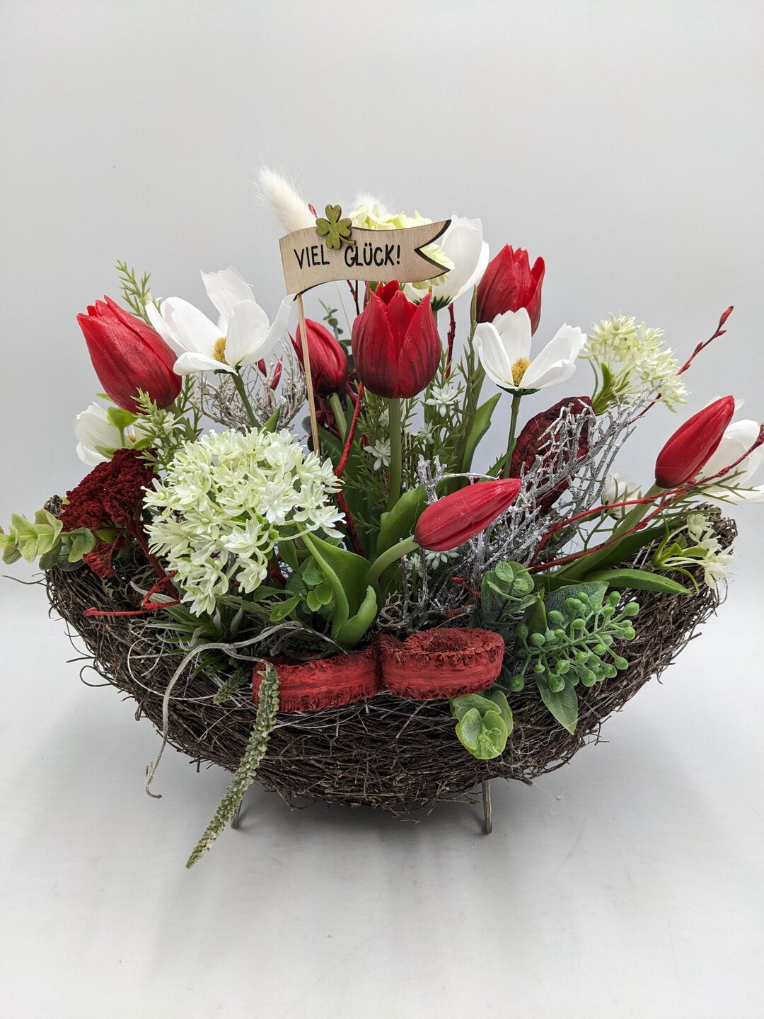 Spring Arrangement Good Luck Tulip Red - Etsy