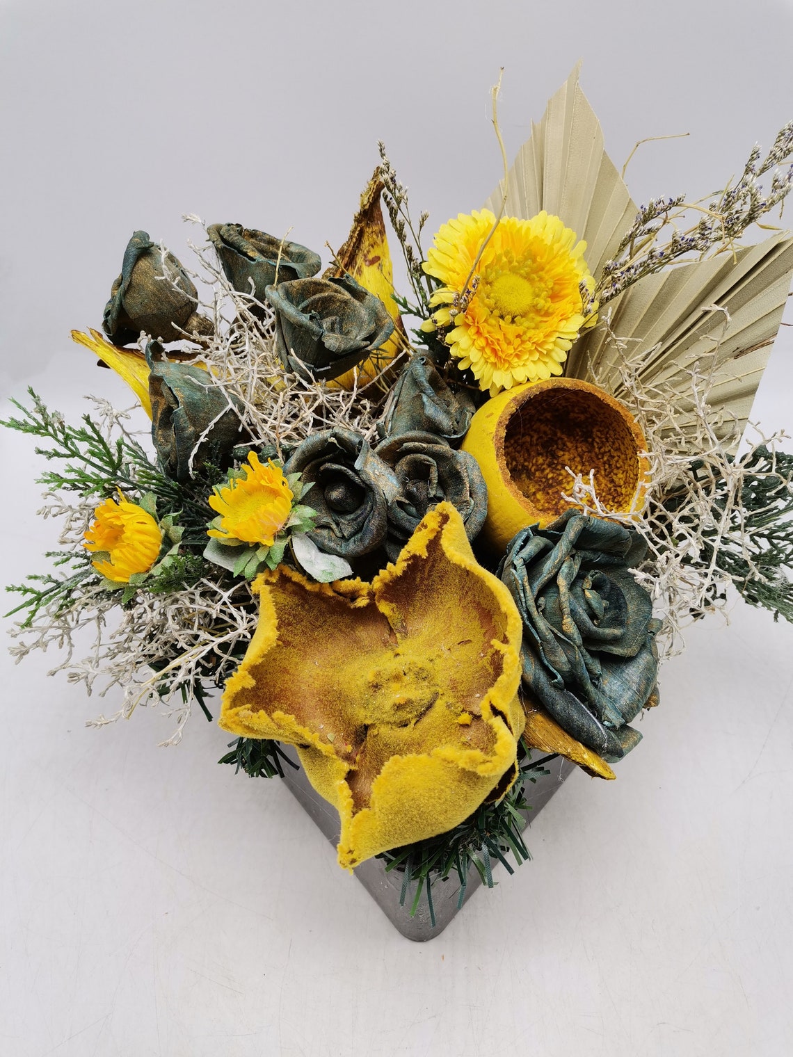 Funeral Set Grave Piece Grave Ornament Artificial Flower Set Etsy