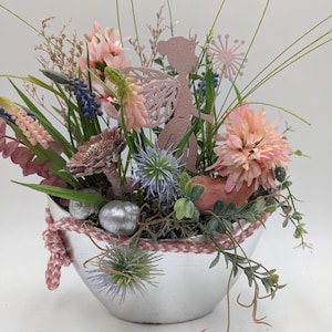 Summer arrangement snail elf hyacinth grass pink