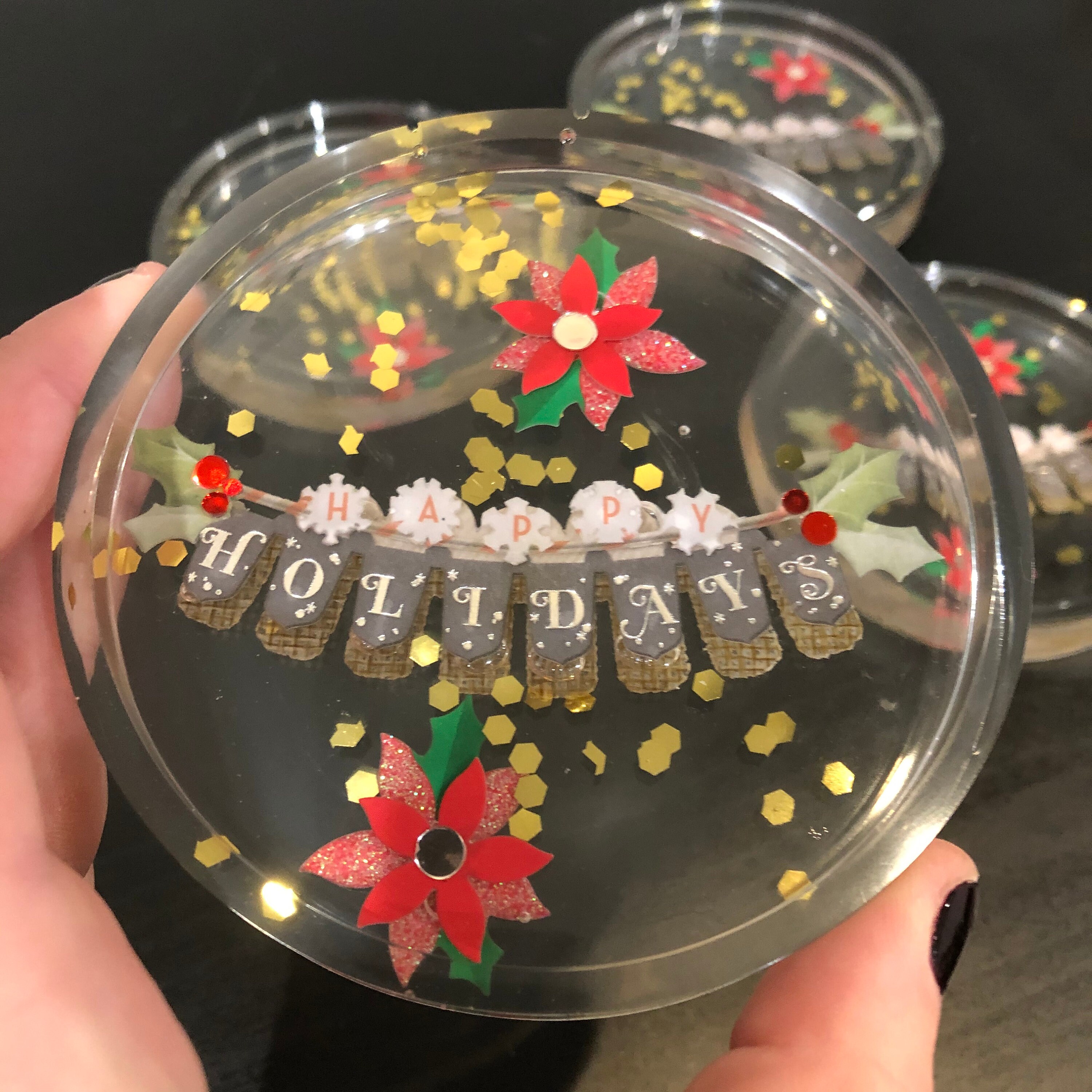 Holiday Coaster Set Etsy