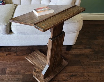 Solid wood Handmade Table, Tilting and Foldable with Height adjustment, Laptop table