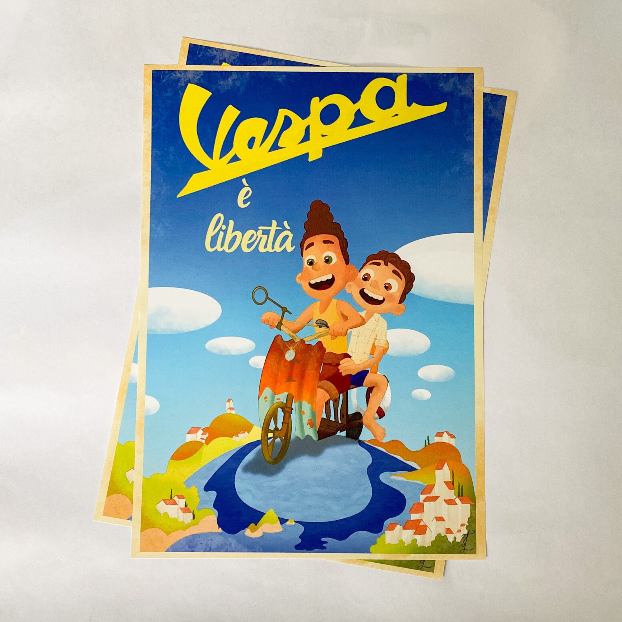 Poster Vespa è libertà poster A4 Disney Pixar | Etsy Nederland