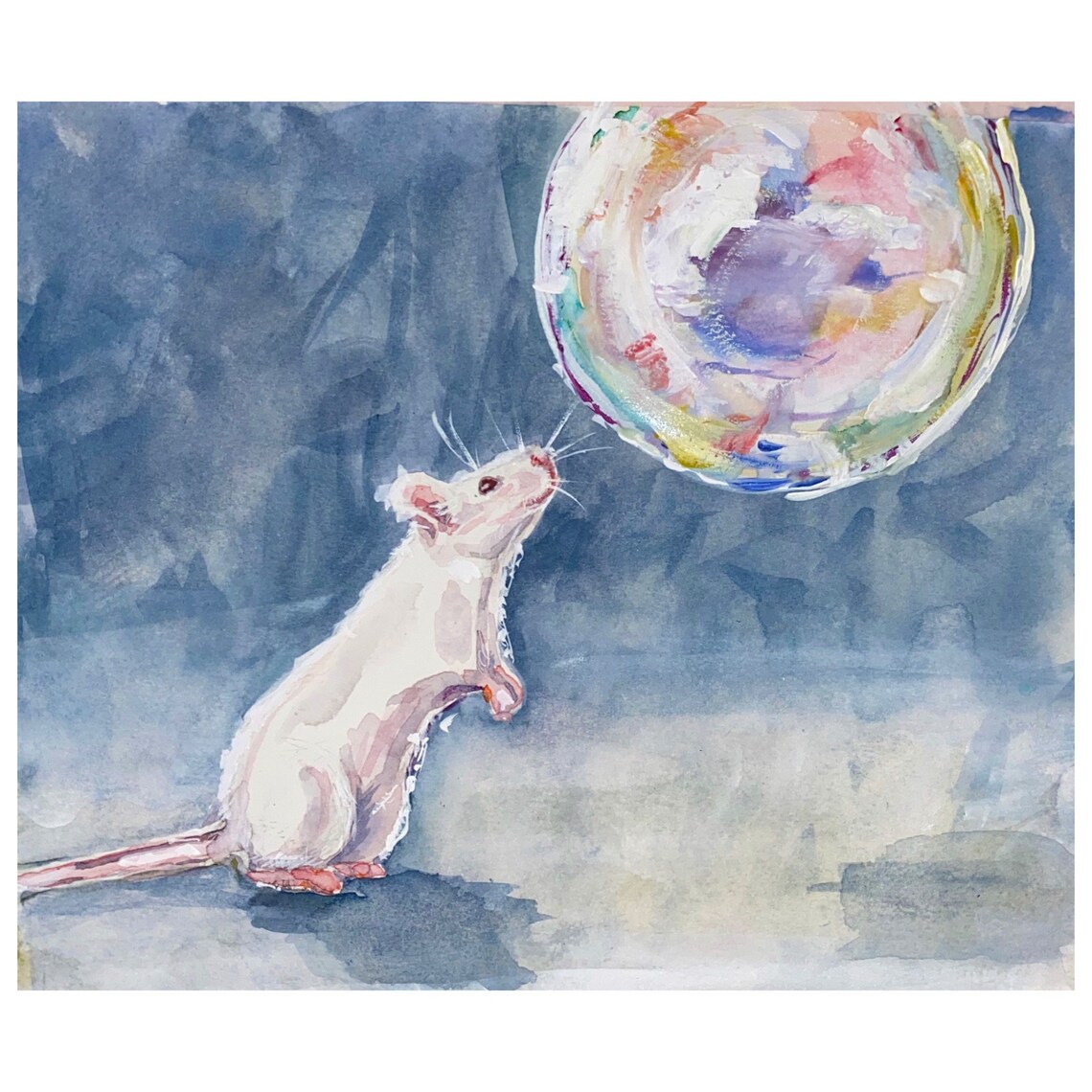 A5/A4/A3 print of mouse watercolour painting Etsy
