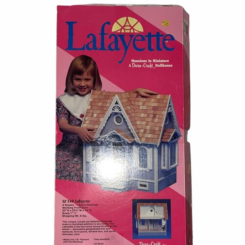 Open hot Box Incomplete 1992 Dura Craft LF 140 Lafayette Mansions Miniature Dollhouse