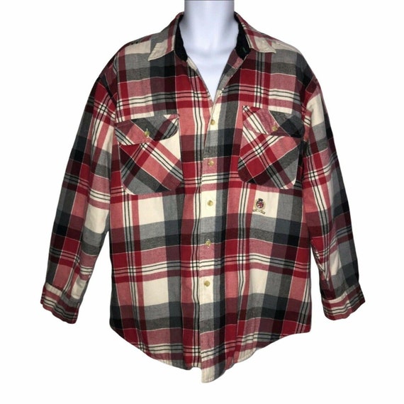 Unisex Cotton Flannel Long Sleeve Checked Shirt Vintage Unused LARGE Soviet Vintage Men Shirt