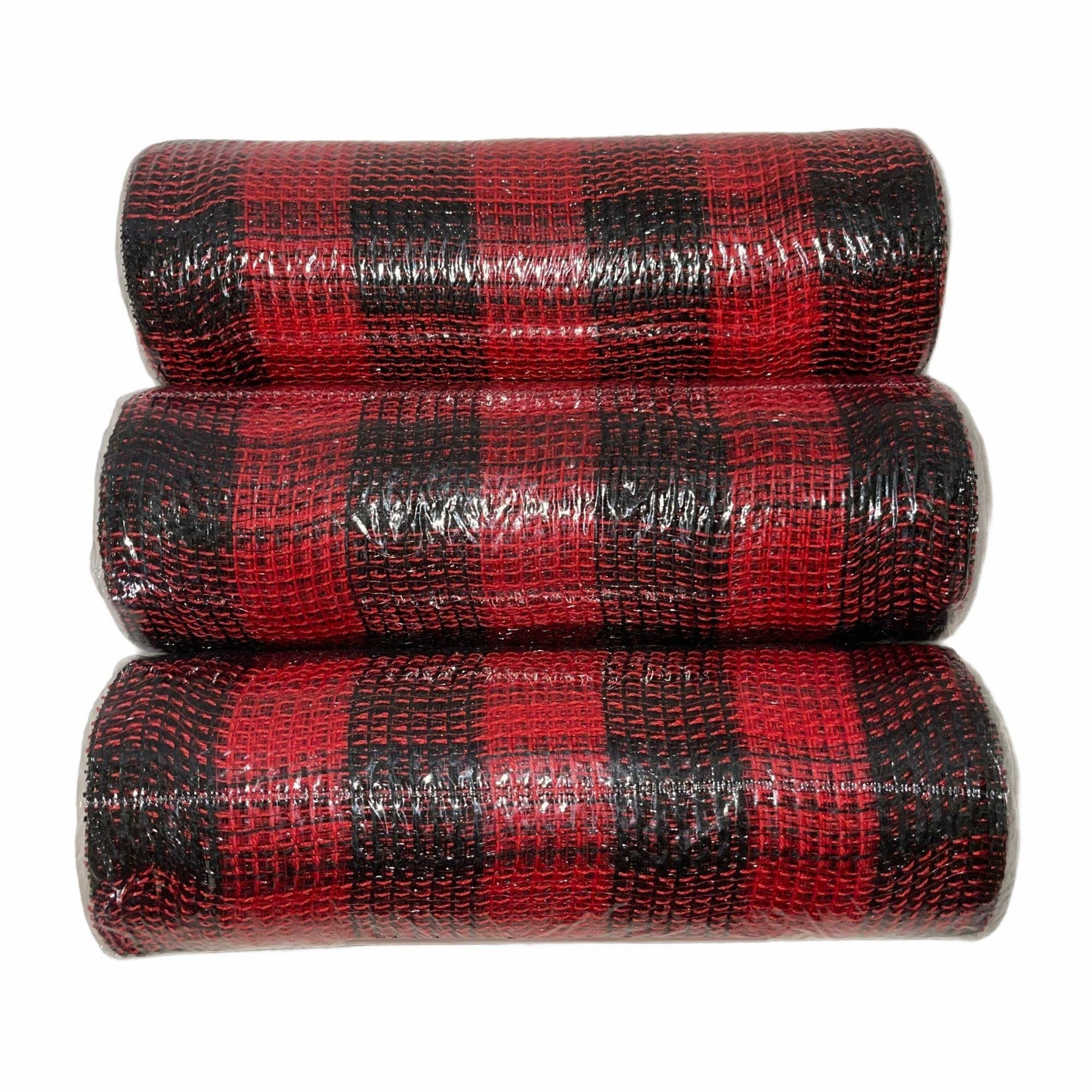 Hobby Lobby Deco Mesh Red Black Check Christmas Ribbon  Etsy