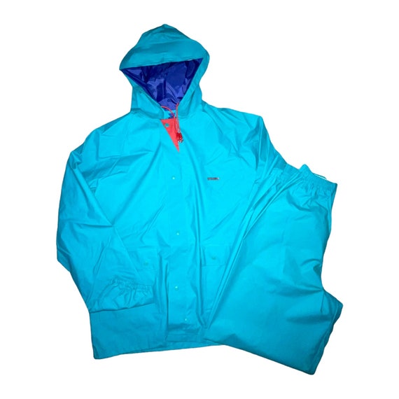 whoiwasmadetobe Vintage Stearns Dry Wear Rain Gear Hooded Jacket Pants Outfit Men's Small