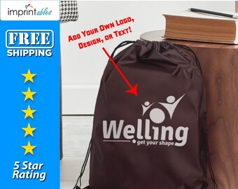 Custom Printed Drawstring Nylon Tote Bag, Logo Bags, Promotional Tote Bag, Personalized Logo Tote Bag, Travel Bags, Sports Bags, Bulk Bags
