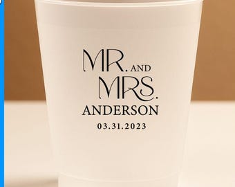 Wedding Frosted Stadium Cups – Personalized Frosted Cups for Weddings, Bachelorette Parties, Bridal Showers, and More.