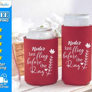 Personalized Bachelorette Can Coolers | Custom Bachelor Favors | Personalized Coolers | Custom Bachelorette Favors  - C16