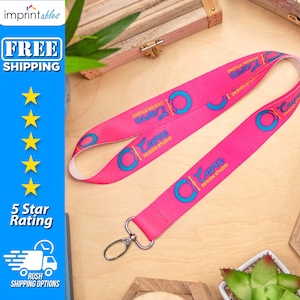 Custom Full Color Lanyards Personalized Lanyards Logo Lanyards Custom Printed Lanyards Badge Holders Breakaways ID Card Holder image 1