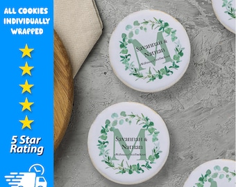 Custom Wedding Cookies | Custom Cookies | Bridal Shower Cookies - Wedding Favors, Bachelorette Favors, Personalized Wedding Favor
