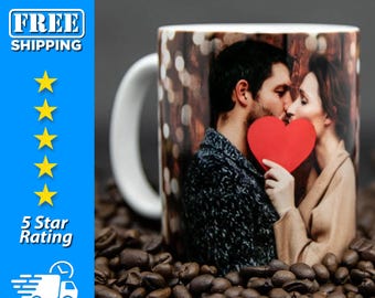Custom Mugs, 11oz, Personalized Photo Mugs - Picture Coffee Mugs | Christmas Gift, Holiday Gift Birthday Gift, Anniversary Gift, ETC.